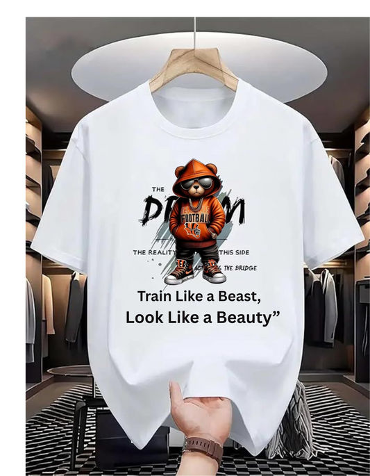 train Like a Beast look like a beauty ll Where Strength Meets Style Customized t shirt